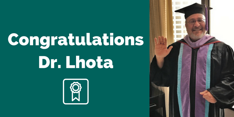 Congratulations, Dr. Lhota