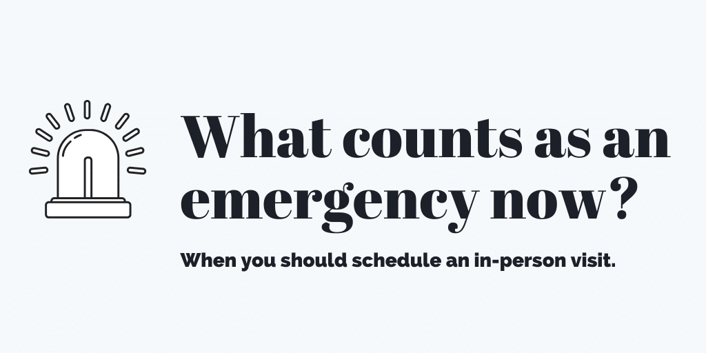What counts as an emergency now?
